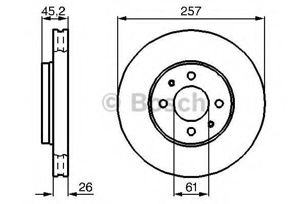 BOSCH 0986478835 гальмівний диск