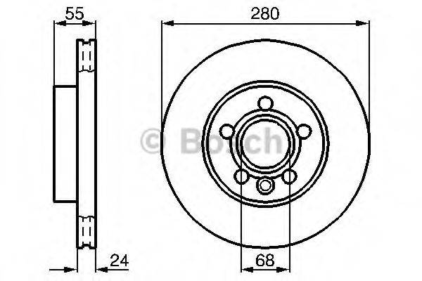 BOSCH 0986479B50 гальмівний диск