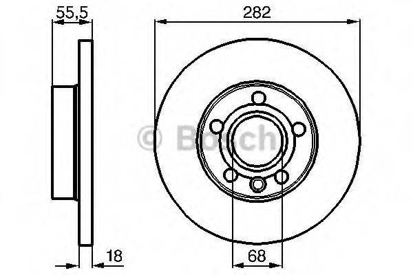 BOSCH 0986479B54 гальмівний диск