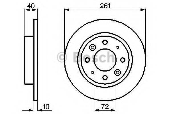 BOSCH 0986479018 гальмівний диск