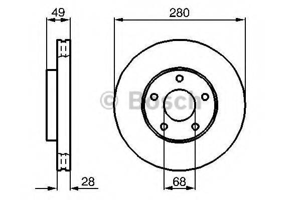 BOSCH 0986479B61 гальмівний диск