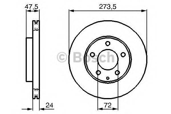 BOSCH 0986479034 гальмівний диск