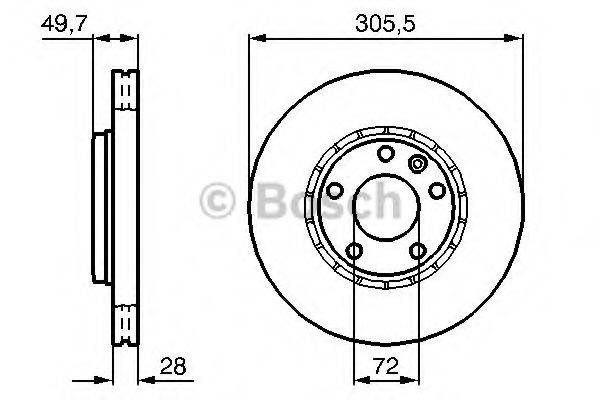 BOSCH 0986479B69 гальмівний диск