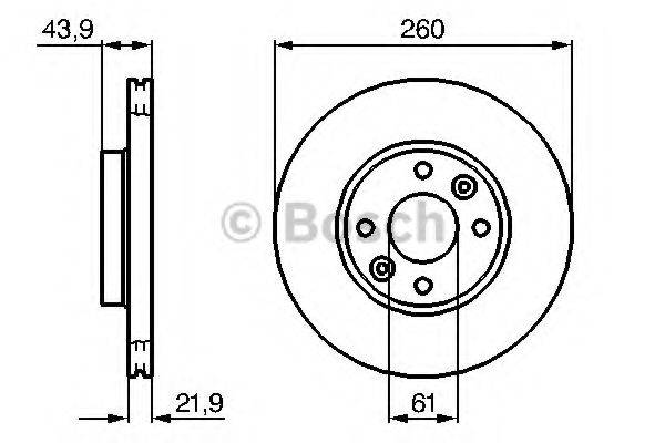 BOSCH 0986479B73 гальмівний диск