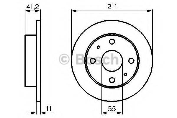 BOSCH 0986479119 гальмівний диск