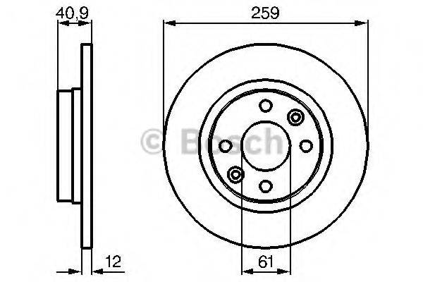 BOSCH 0986479B79 гальмівний диск