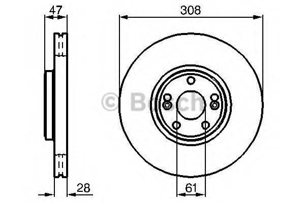 BOSCH 0986479198 гальмівний диск