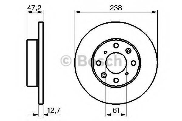 BOSCH 0986479240 гальмівний диск