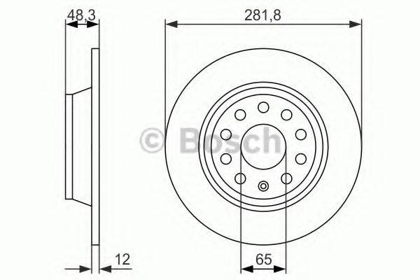 BOSCH 0986479B93 гальмівний диск