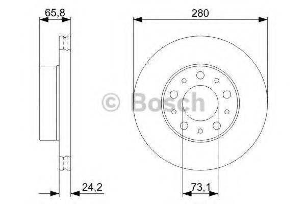 BOSCH 0986479B96 гальмівний диск