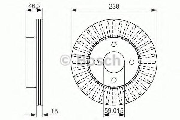 BOSCH 0986479354 гальмівний диск