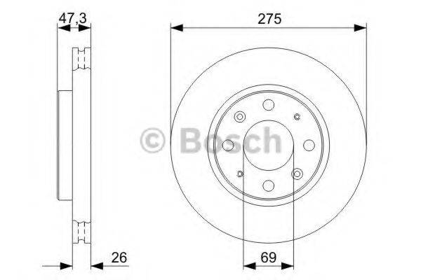 BOSCH 0986479369 гальмівний диск