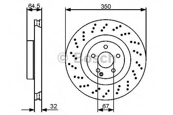 BOSCH 0986479412 гальмівний диск