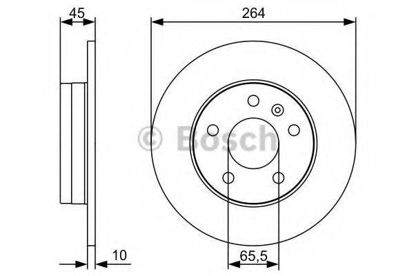 BOSCH 0986479C66 гальмівний диск