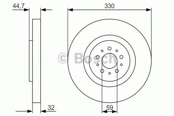 BOSCH 0986479593 гальмівний диск