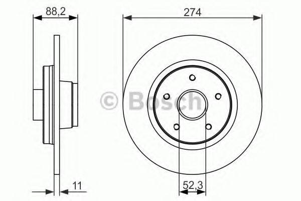 BOSCH 0986479695 гальмівний диск