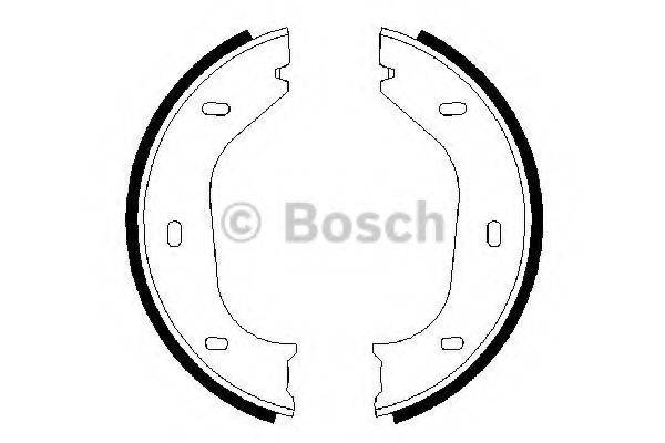 BOSCH 0986487202 Комплект гальмівних колодок, стоянкова гальмівна система