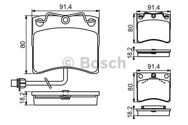 BOSCH 0986494041 Комплект гальмівних колодок, дискове гальмо