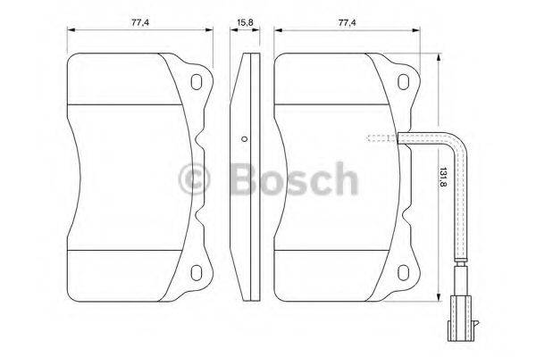 BOSCH 0986494067 Комплект гальмівних колодок, дискове гальмо