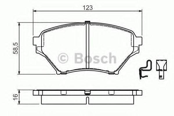 BOSCH 0986494225 Комплект гальмівних колодок, дискове гальмо