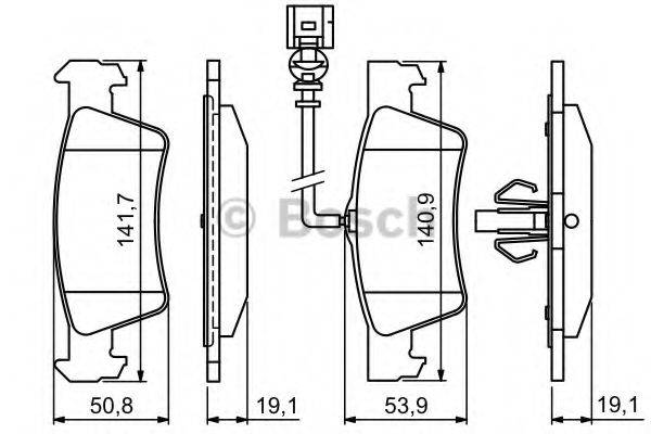 BOSCH 0986494309 Комплект гальмівних колодок, дискове гальмо