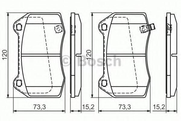 BOSCH 0986494310 Комплект гальмівних колодок, дискове гальмо