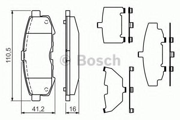 BOSCH 0986494319 Комплект гальмівних колодок, дискове гальмо