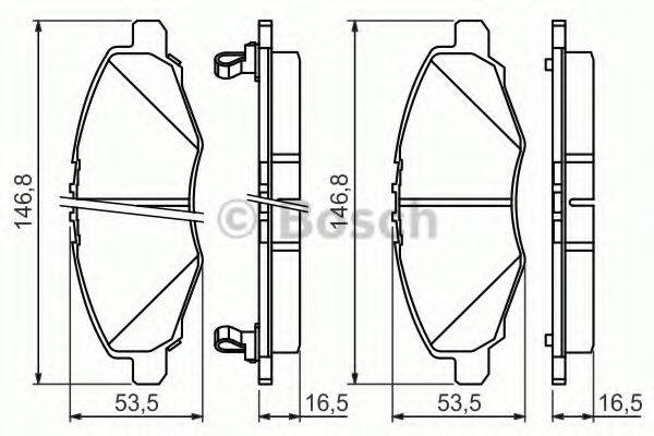 BOSCH 0986494326 Комплект гальмівних колодок, дискове гальмо