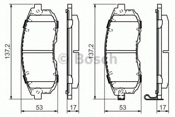 BOSCH 0986494337 Комплект гальмівних колодок, дискове гальмо