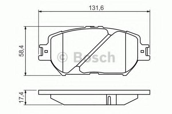 BOSCH 0986494418 Комплект гальмівних колодок, дискове гальмо