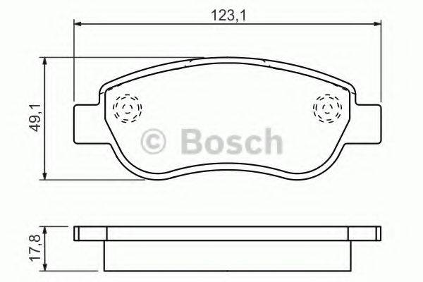 BOSCH 0986494454 Комплект гальмівних колодок, дискове гальмо