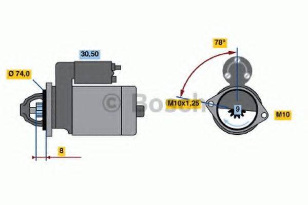 BOSCH 0001107079 Стартер