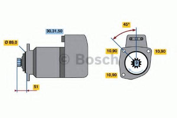 BOSCH 0001418001 Стартер