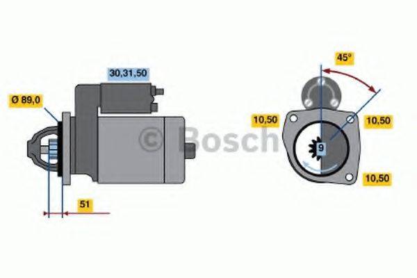 BOSCH 0986010980 Стартер