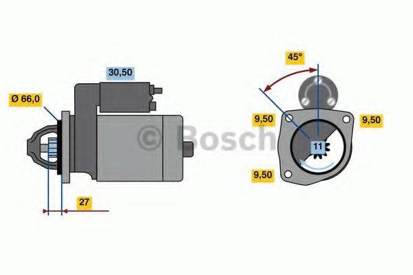 BOSCH 0986016411 Стартер