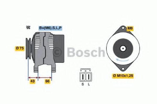 BOSCH 0986037491 Генератор