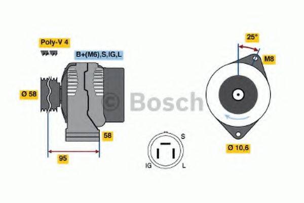 BOSCH 0986038011 Генератор