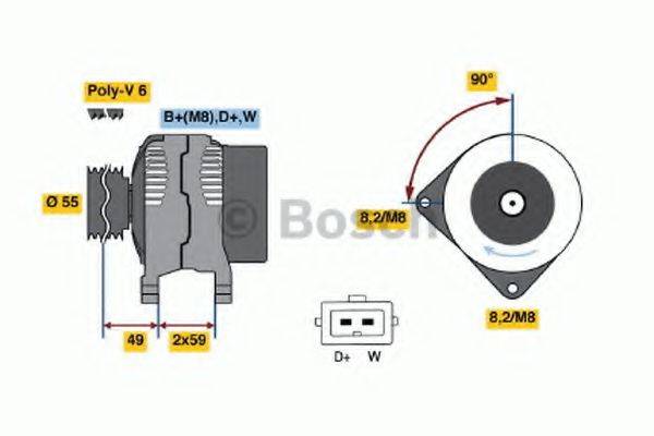 BOSCH 0986038390 Генератор