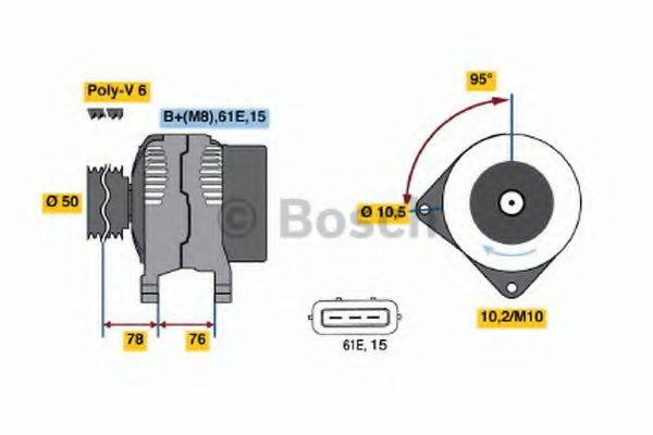 BOSCH 0986040390 Генератор