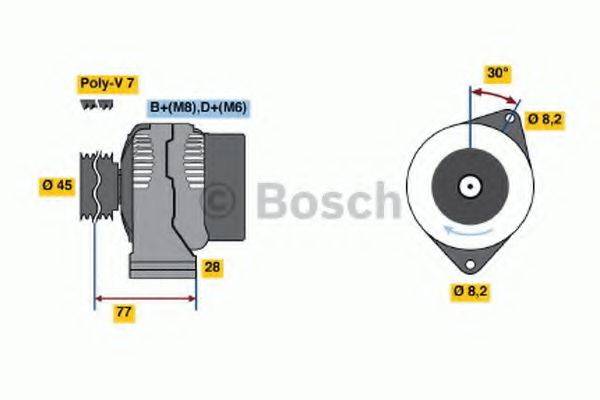 BOSCH 0986041361 Генератор