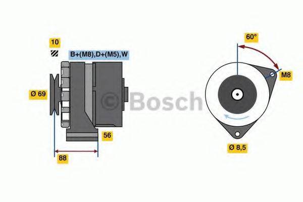 BOSCH 0986043300 Генератор