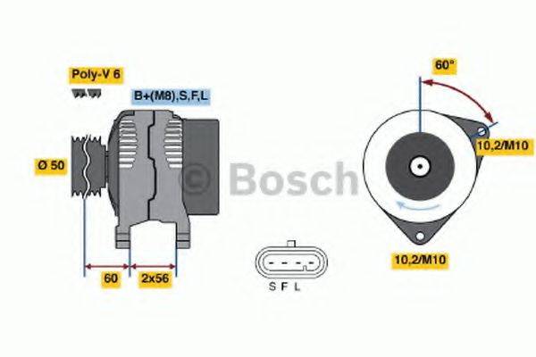 BOSCH 0986044521 Генератор