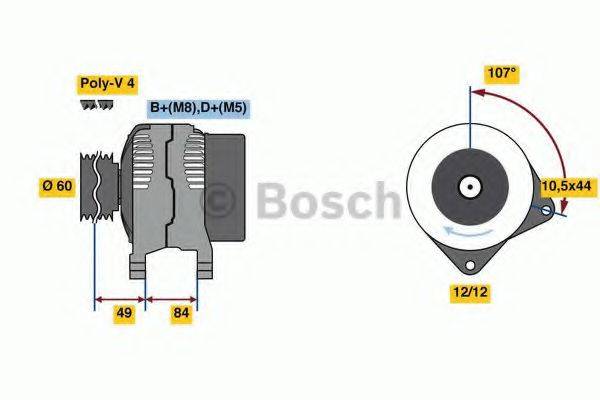 BOSCH 0986080550 Генератор