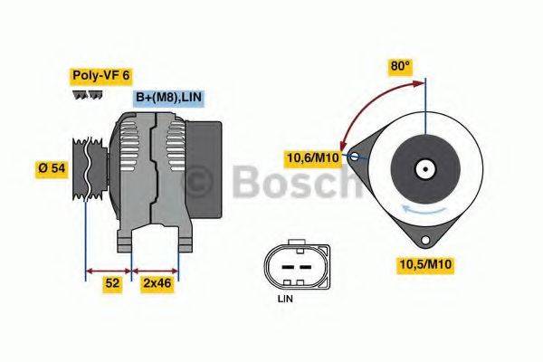 BOSCH 0986081400 Генератор