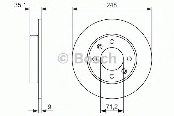 BOSCH 0986479888 гальмівний диск