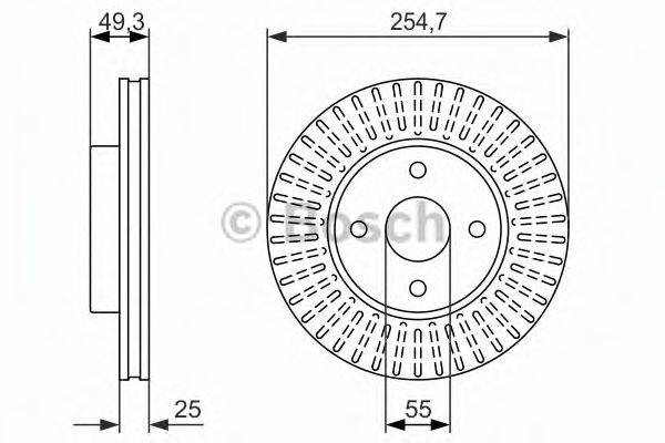 BOSCH 0986479935 гальмівний диск