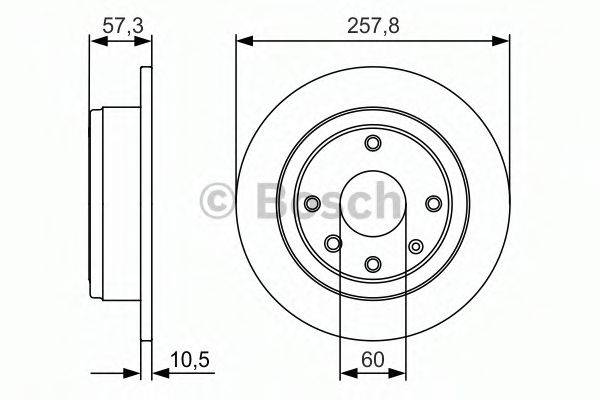 BOSCH 0986479985 гальмівний диск