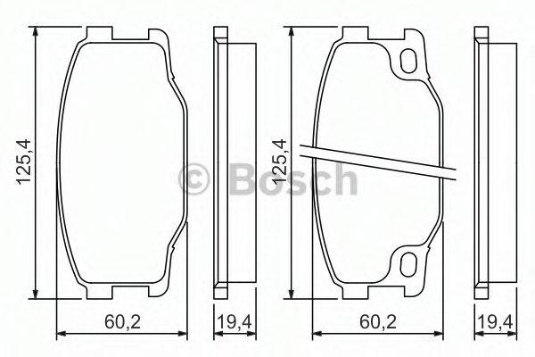 BOSCH 0986494442 Комплект гальмівних колодок, дискове гальмо