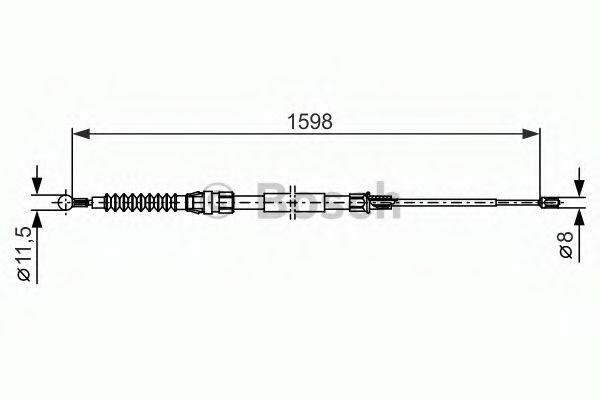 BOSCH 1987482379 Трос, стоянкова гальмівна система