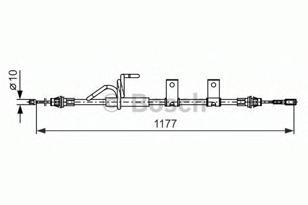 BOSCH 1987482404 Трос, стоянкова гальмівна система